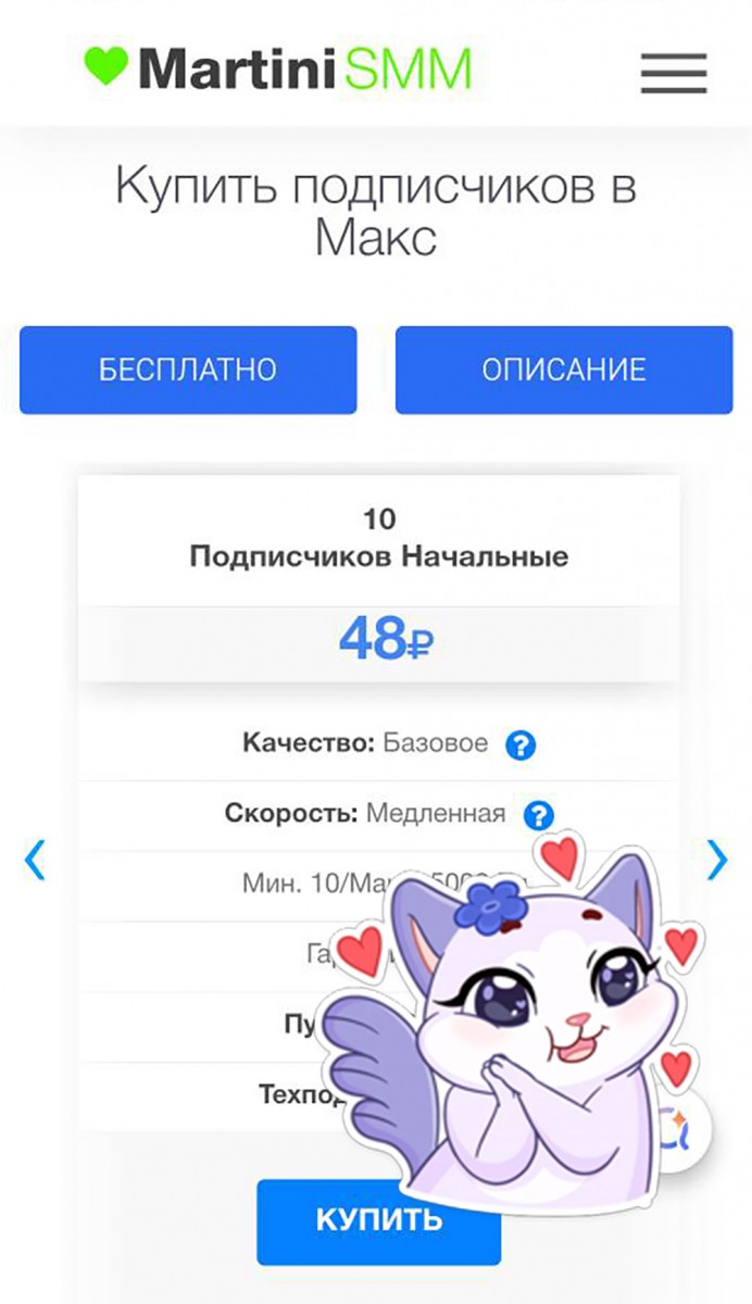 купить подписчиков макс