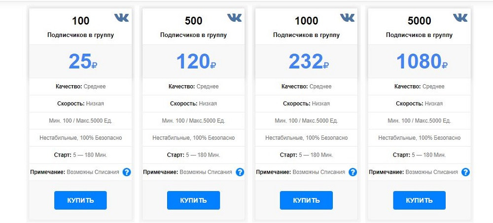 купить подписчиков вк группу